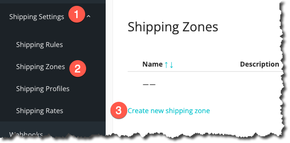 Create Shipping Zone