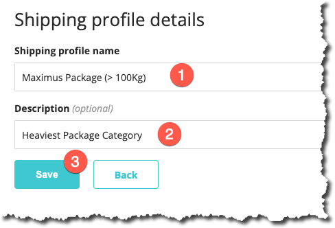 Create Shipping Profile