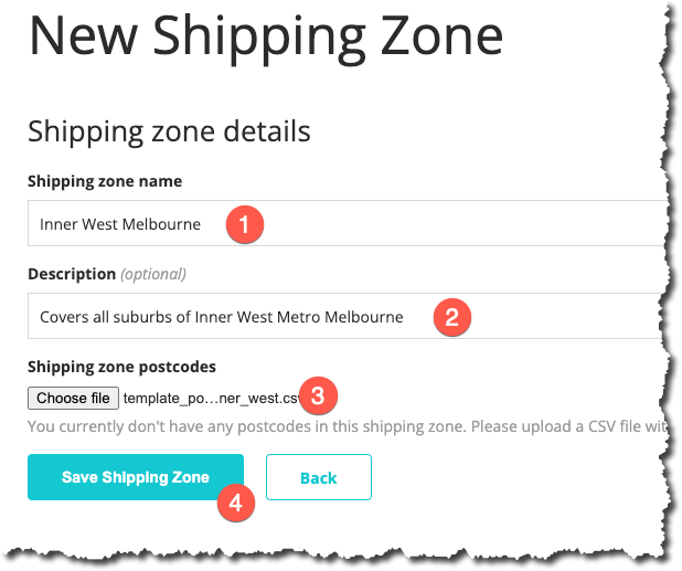 Create Shipping Zone 2