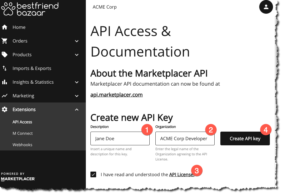 Enter API Details