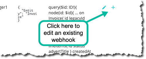 Editing a Webhook